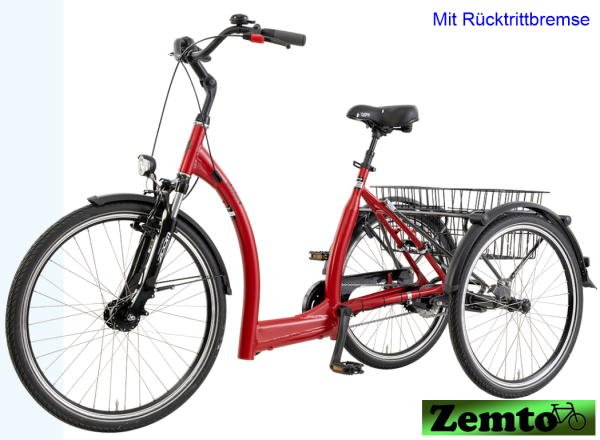 Dreirad Vida Tiefeinstieg, 7 Gang, mit Federung vorne in der Gabel